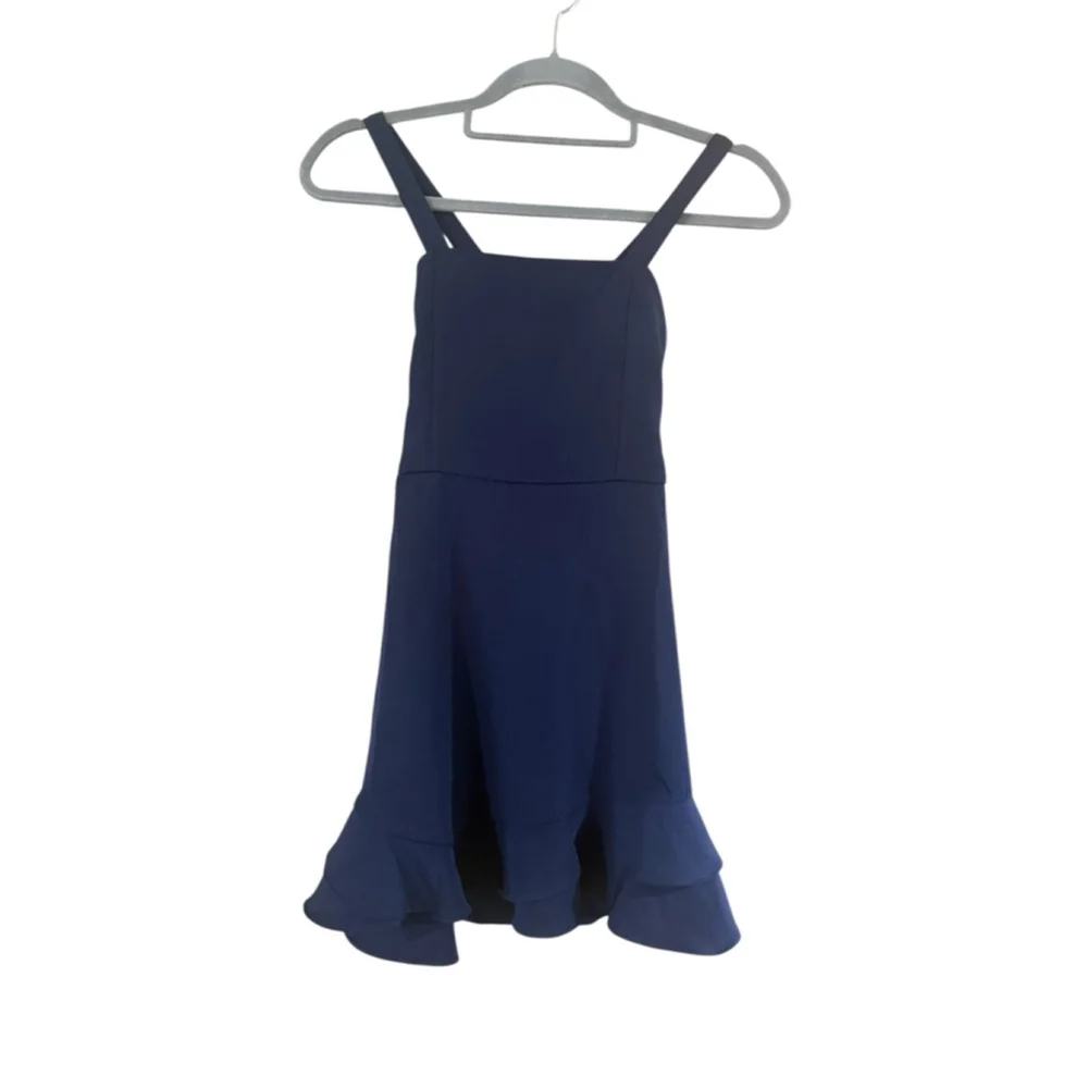 Girls Rare Editions Navy Blue Casual Dress with Bow Size 10